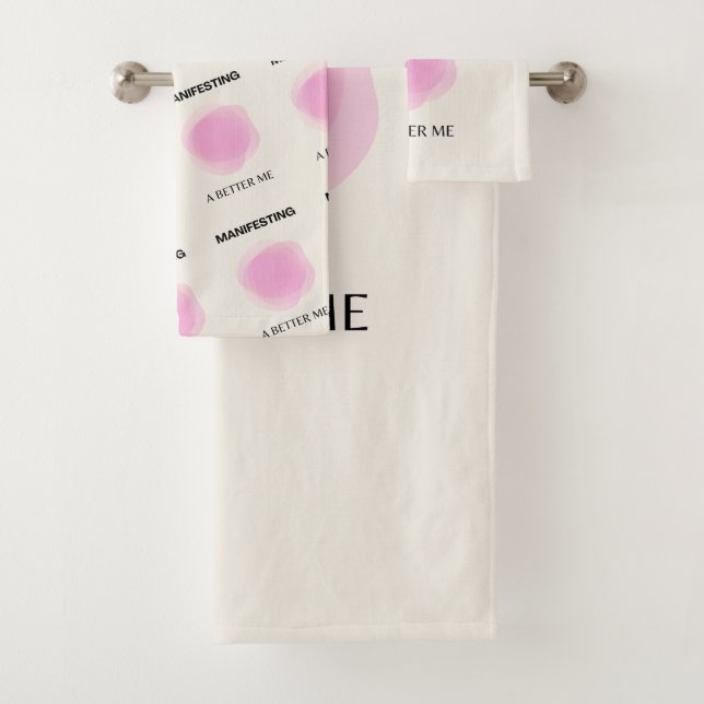 Manifesting, Manifestation, Positive Spiritual  Bath Towel Set (Insitu)