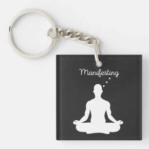 Manifesting Meditation Visual for Positive Vibes a Key Ring