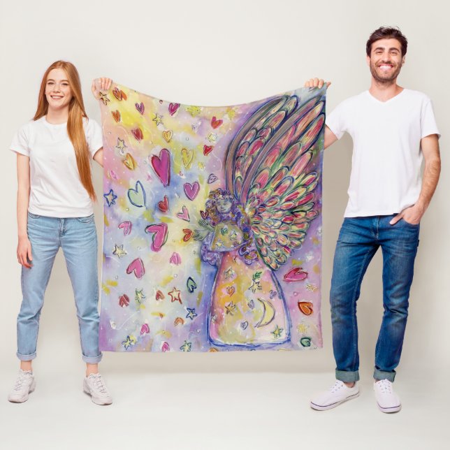 Manifesting Universe Angel Art Fleece Blankets (In Situ)