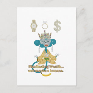 manifesting wealth postcard
