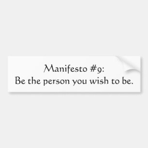 Manifesto #9 bumper sticker