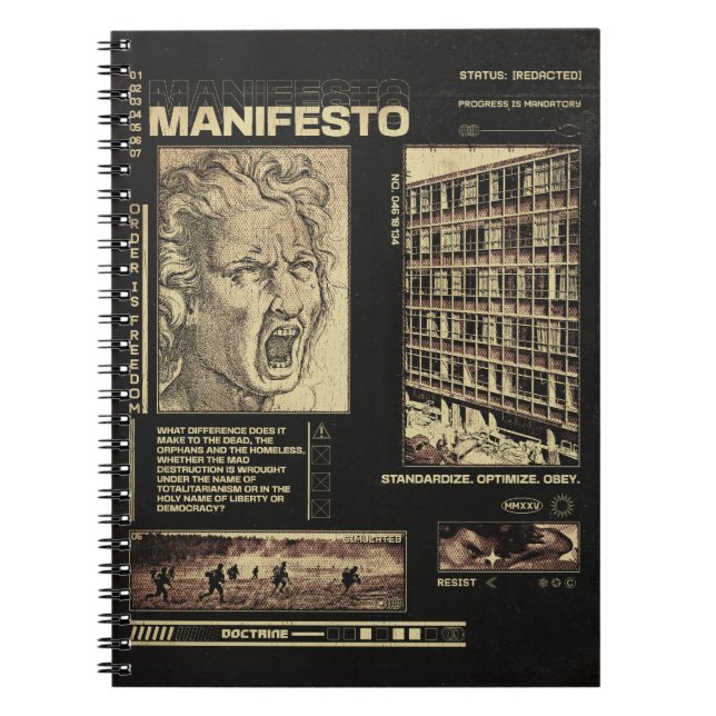Manifesto - Brutalist Design Notebook (Front)