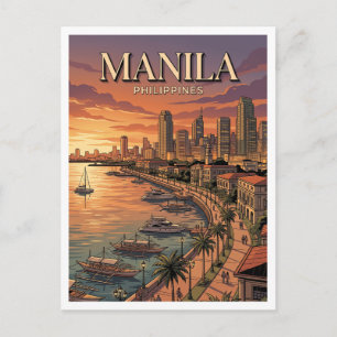 Manila Bay Philippines Postcard