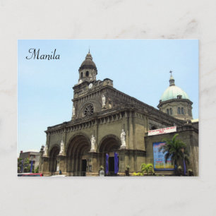 manila cathedral postcard