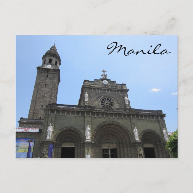 manila cathedral postcard (Front)