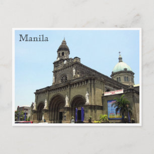 manila cathedral postcard