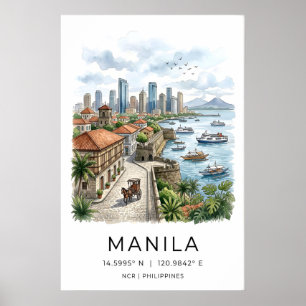 Manila Cityscape Wall Art - Golden Hour, Horse