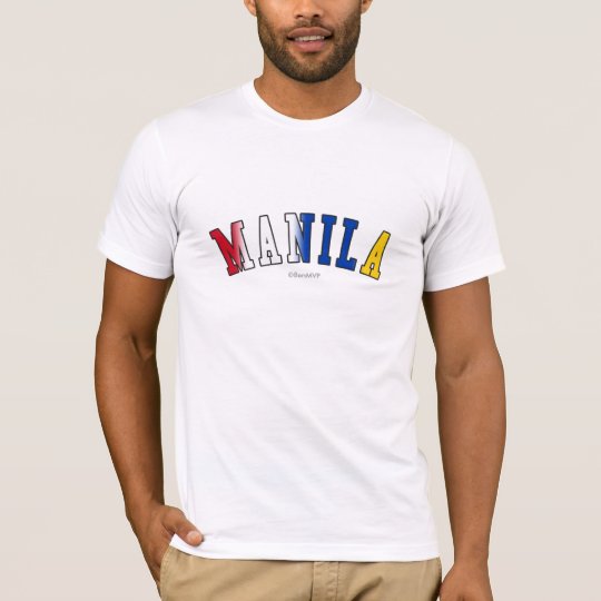 Manila in Philippines national flag colours T-Shirt