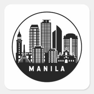 Manila National Capital Region Skyline Square Sticker