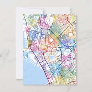 Manila Philippines City Map Postcard