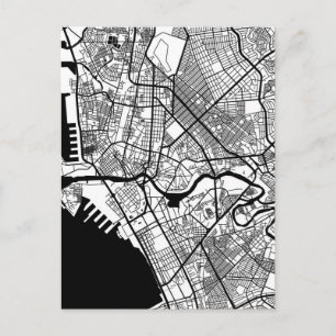 Manila Philippines City Map Postcard