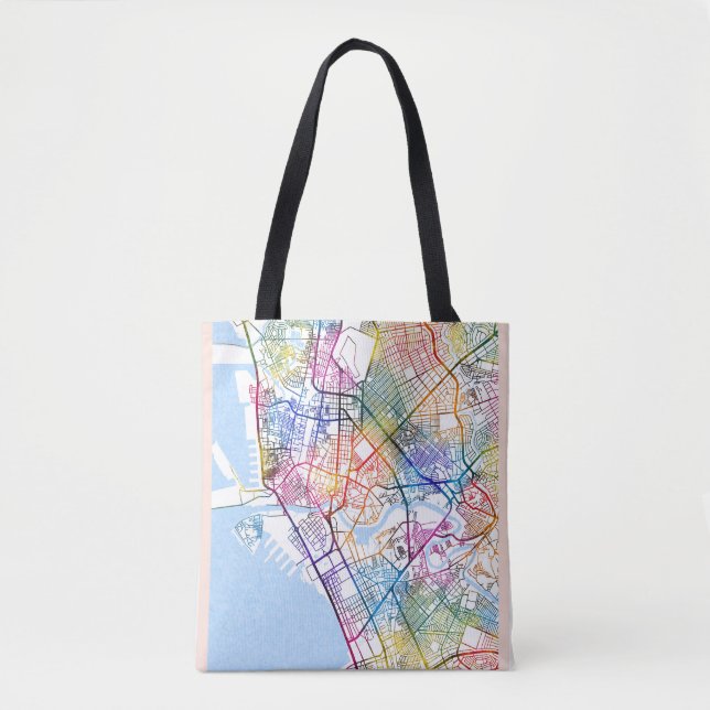 Manila Philippines City Map Tote Bag (Front)