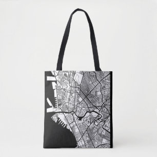 Manila Philippines City Map Tote Bag