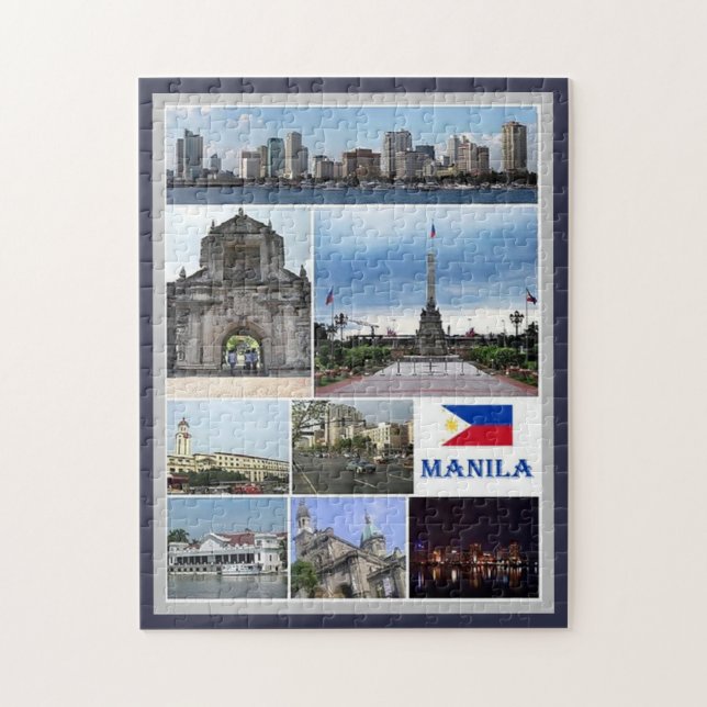Manila - Philippines - Mosaic - Jigsaw Puzzle (Vertical)