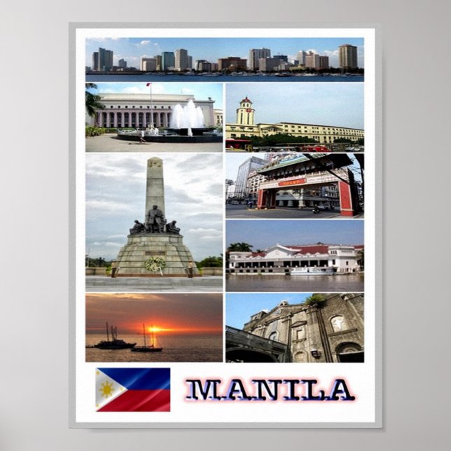 Manila - Philippines - Mosaic - Poster (Front)