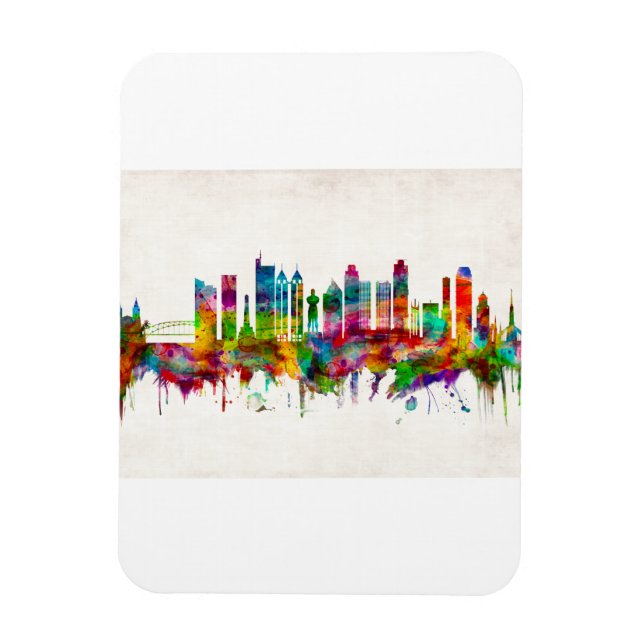 Manila Philippines Skyline Magnet (Vertical)