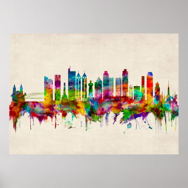 Manila Philippines Skyline Poster (Front)
