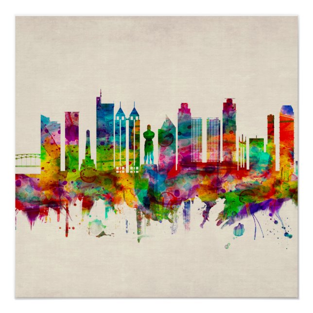 Manila Philippines Skyline Poster (Front)