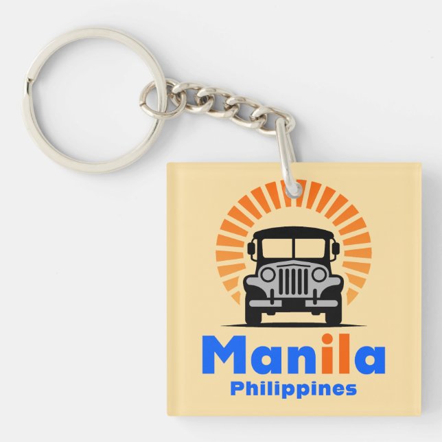 Manila Philippines Southeast Asia Key Ring (Front)