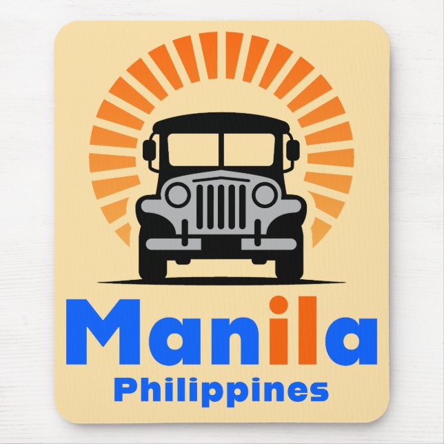 Manila Philippines Southeast Asia Mouse Mat (Front)