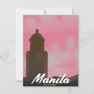 Manila Philippines travel poster.