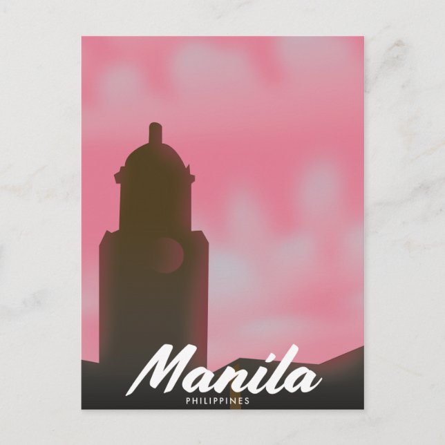 Manila Philippines travel poster. Postcard (Front)