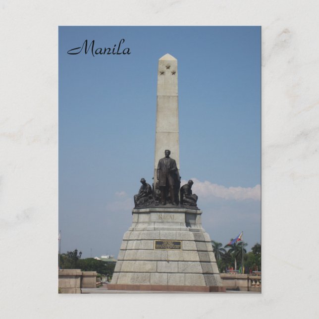 manila rizal monument postcard (Front)