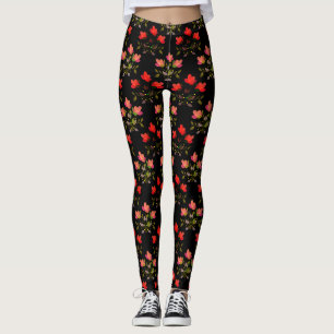 Manila Shawl Style Floral Leggings