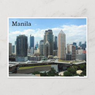 manila skyline postcard