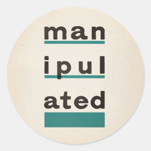 manipulATED Classic Round Sticker