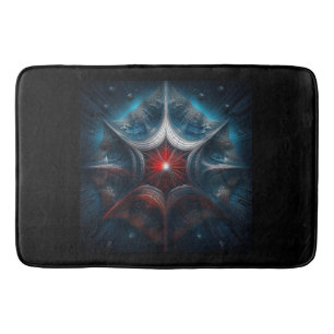 Manipulated Mandelbrot with Starburst Center Bath Mat