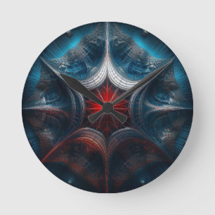 Manipulated Mandelbrot with Starburst Center Round Clock