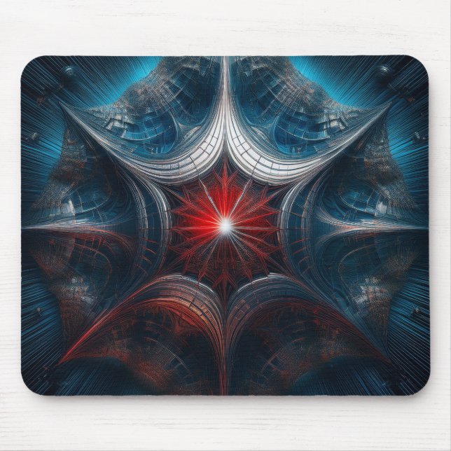 Manipulated Mandelbrot with Starburst Centre  Mouse Mat (Front)