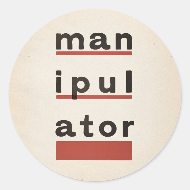 manipulATOR Classic Round Sticker (Front)