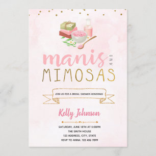 Manis and Mimosas party invitation
