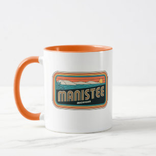 Manistee 70s Retro Michigan Vintage Mug