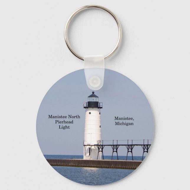 Manistee North Pierhead Light key chain (Front)