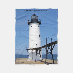 Manistee North Pierhead Light tall blanket