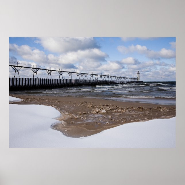 Manistee Pierhead Lighthouse Poster (Front)