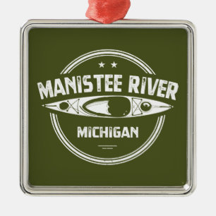 Manistee River, Michigan Metal Tree Decoration