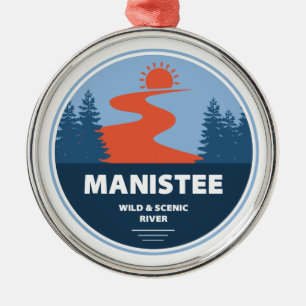 Manistee Wild And Scenic River Metal Tree Decoration