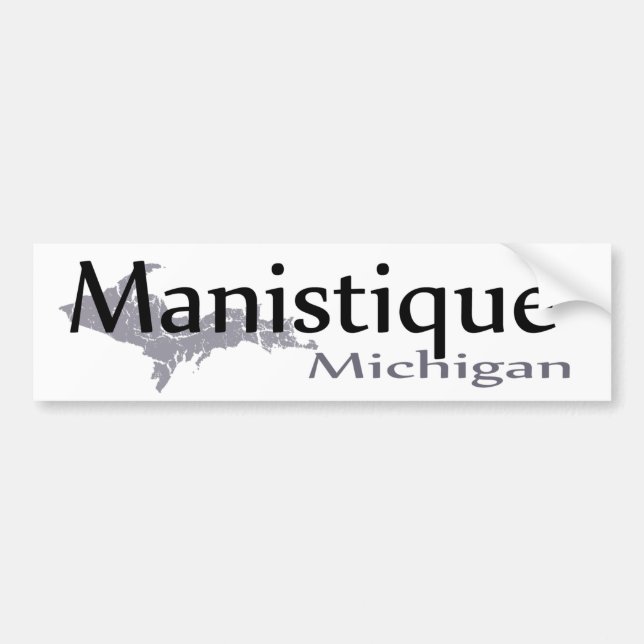 Manistique Michigan Bumper Sticker (Front)