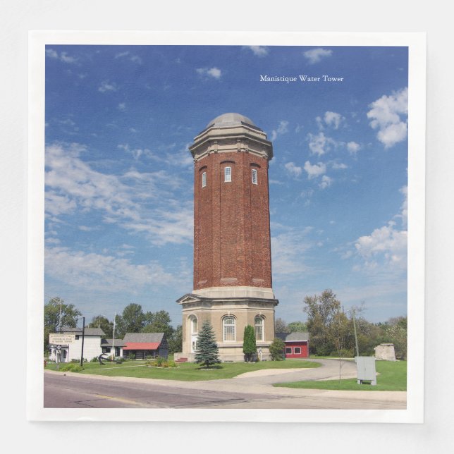 Manistique Water Tower napkins (Front)