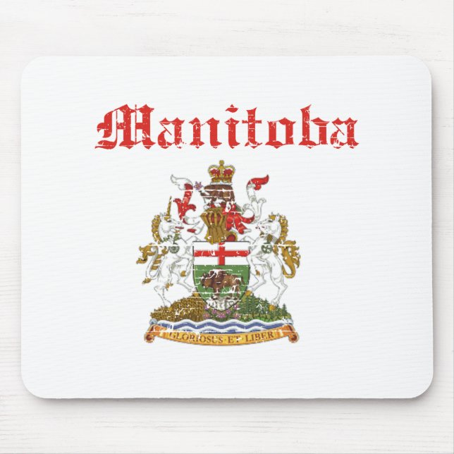 manitoba Canada coat of arms design Mouse Mat (Front)