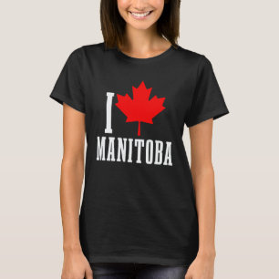 Manitoba Canada Maple Leaf Canadian Flag Pride T-Shirt