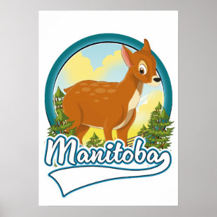 Manitoba Canada travel logo Poster