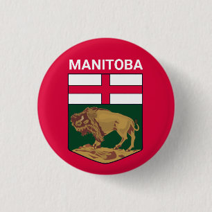 Manitoba coat of arms - CANADA 3 Cm Round Badge
