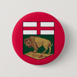 Manitoba coat of arms - CANADA 6 Cm Round Badge