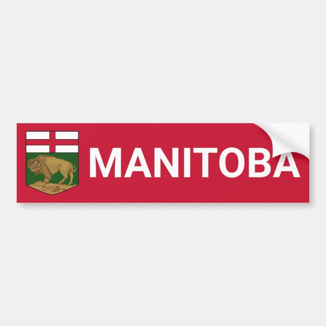 Manitoba coat of arms - CANADA Bumper Sticker (Front)