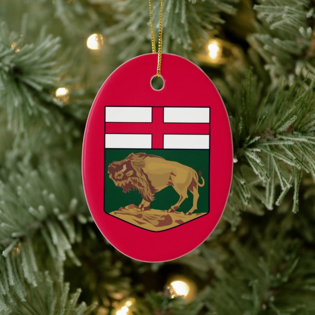 Manitoba coat of arms - CANADA Ceramic Tree Decoration (Tree)